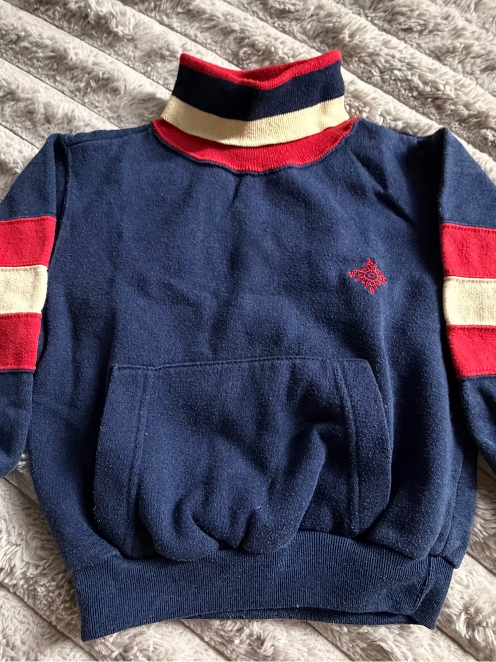 Vintage 90s Navy Mock Neck Sweater French Toast Brand